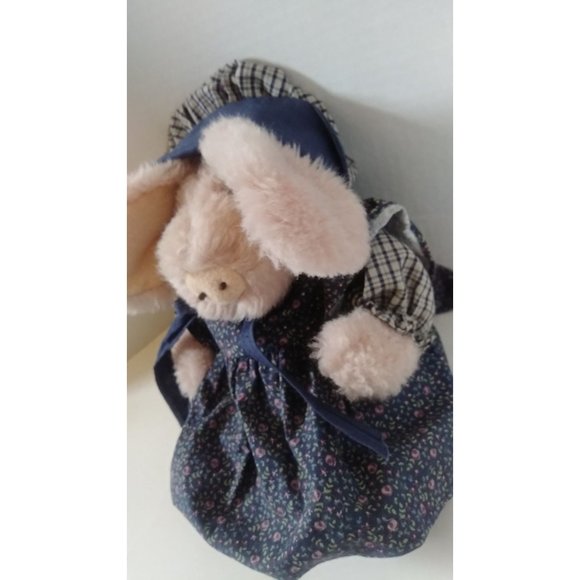 Boyd's Bears Prime rose Pig 1985-96 w/Bear wear Plush Toy 10" - Picture 5 of 10
